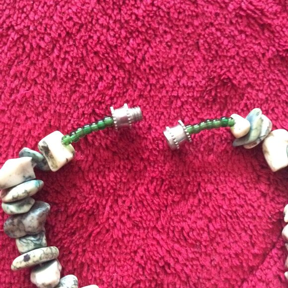 Vintage Tree Agate Chip Gemstone Bracelet #1 - Picture 2 of 3